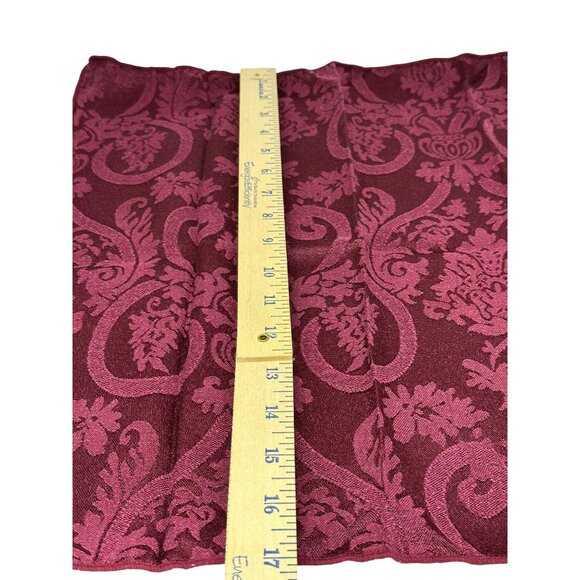 VTG French Baroque Damask Dinner Napkins 17" Burgundy Magenta Cloth Table Linens - Picture 5 of 7